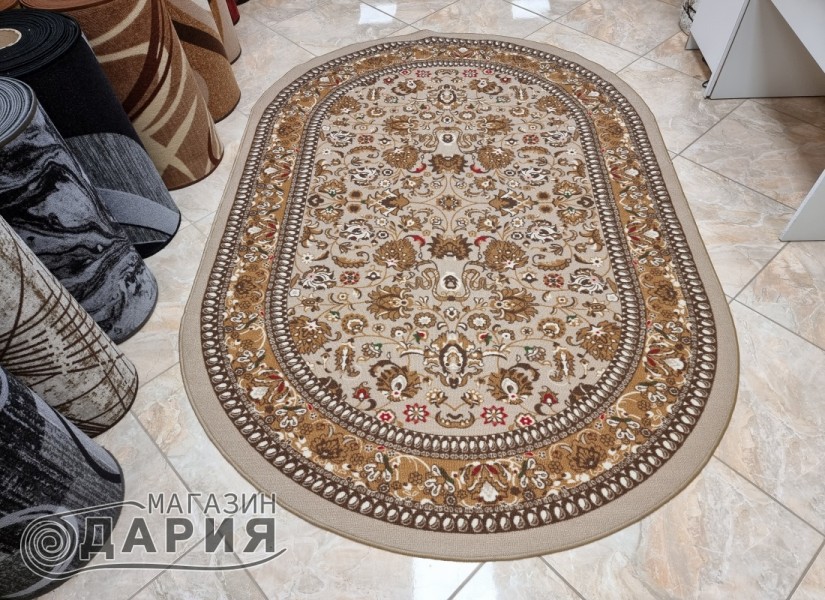 Мокетен килим ERIKA 8031 beige елипса